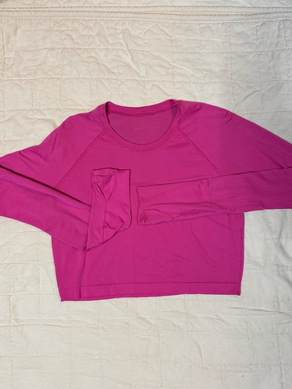 Pink lululemon swift long sleeve